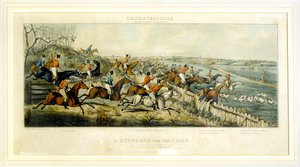 A Struggle for a Start, The Leicestershires, engraved by Henry Alken by John Dean (after) Paul