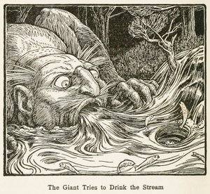 The Giant Tries to Drink the Stream, from Europa