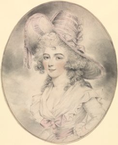 Portrait of a Lady, Facing Left by John Downman