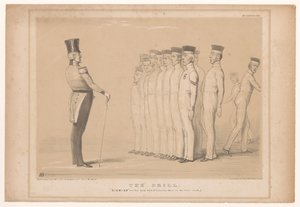 Caricature with Prime Minister Peel as Military Instructor by John Doyle
