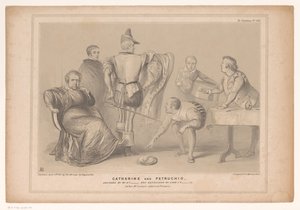 Caricature with Prime Minister Robert Peel and Joseph Hume