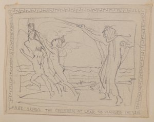 Aoife sends the Children of Lir to Wander the Sea by John Duncan