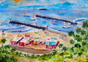 Vibrant Coastal Scene