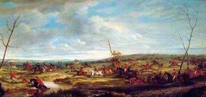 Run near Melton Mowbray, 1824 by John E. Ferneley