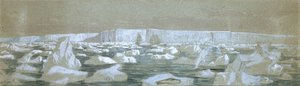 Part of the South Polar Barrier, 2 February 1841 by John Edward Davis