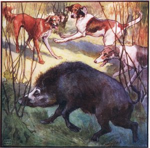 Putting his head a little down he came straight at me by John Edwin Noble