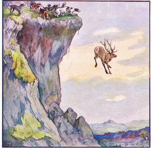 The Buck Plunged into the Abyss Below