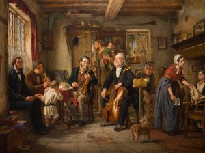 A Philharmonic Rehearsal in a Farmhouse by John Evan Hodgson