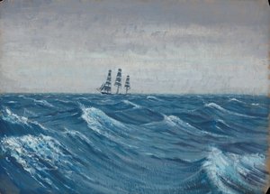 A sailing ship by John Everett