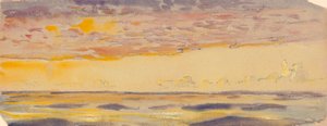 Seascape, Yellow Sea and Purple Clouds, Late 19th Century - Mid 20th Century