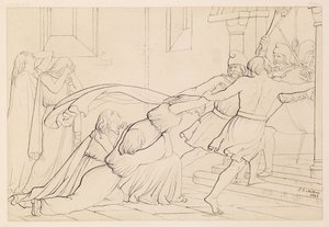 Elgiva Seized by the Order of Archbishop Odo by John Everett Millais