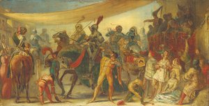 Knights Preparing for a Tournament by John Everett Millais