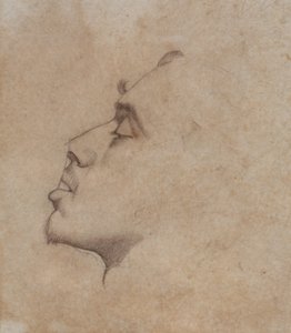 Portrait Head of Dante Gabriel Rossetti by John Everett Millais