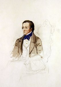 Study for portrait of R. Stephens of Merton College, Oxford, c.1850 by John Everett Millais