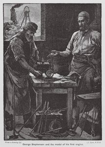 George Stephenson and the Model of His First Engine