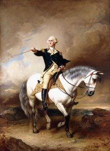 Portrait of George Washington taking the Salute at Trenton
