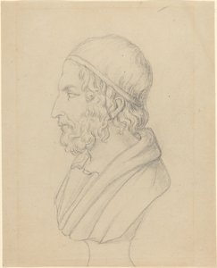 Classical Portrait Bust of a Bearded Man by John Flaxman