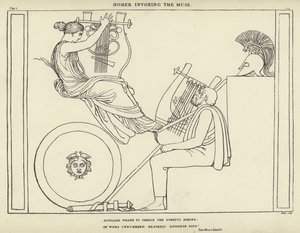 Homer Invoking the Muse by John Flaxman