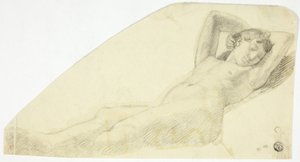 Nude Girl Asleep by John Flaxman
