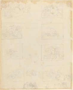 Sheet of Studies [recto and verso] by John Flaxman