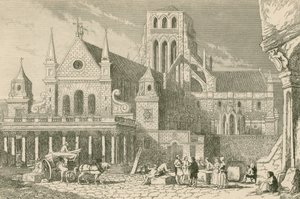 Leonard Holt conversing with the Masons before the Portico of Saint Paul