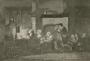 The Grocer and his Family at Prayers by John Franklin
