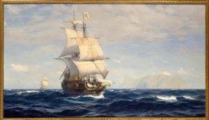 John Fraser: Magellan in the Strait / Painting