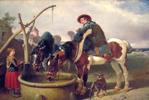 Horses at a Well by John Frederick Herring I