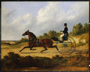 Confidence, Drawing a Gig Driven by a Groom by John Frederick Herring Senior