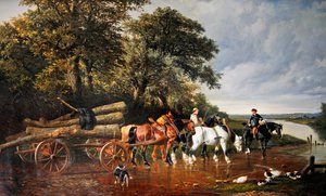 The Timber Wagon by John Frederick Herring Senior