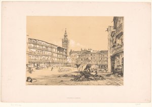 Sketches of a Trip to Spain: Plaza de San Francisco, Seville