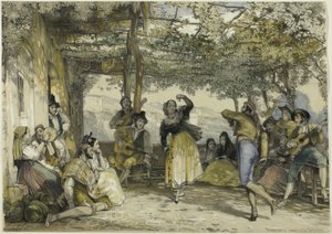 Spanish Peasants Dancing the Bolero by John Frederick Lewis
