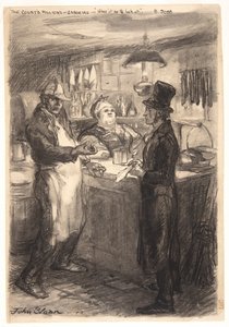 "What is this bill? Give it to me to look at." by John French Sloan