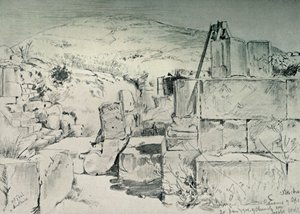 Apse of the Fourth Century Church Over Jacobs Well at Shechum Nablus, 1902