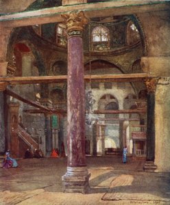 Interior of the Mosque of El Aksa, from the South East by John Fulleylove