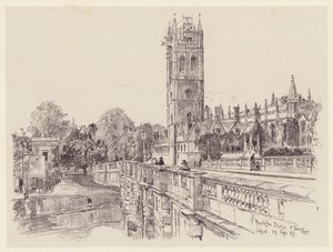 Magdalen College from the Bridge by John Fulleylove
