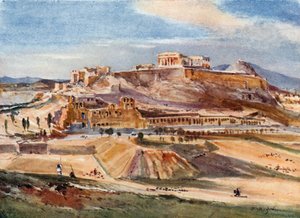 The Acropolis from the Base of the Philopappus Hill by John Fulleylove