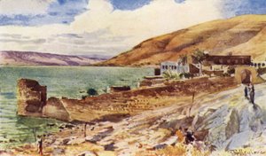 The Lake of Galilee, looking South from Tiberias by John Fulleylove