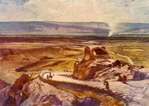 The Plain of Jericho Looking Towards the Mountains of Moab