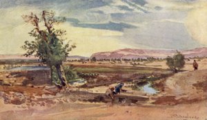 The Stream flowing from the Spring of Elisha by John Fulleylove
