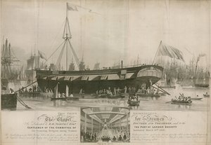 The Chapel for Seamen, instituted 18 March 1818 and moored off Wapping by John Gendall