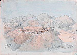 Jugdullack Post looking North from the high picket August 9th 1880 by John George Day
