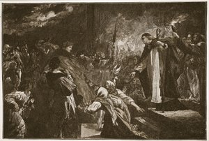 Cardinal Wolsey at Leicester Abbey, illustration from 