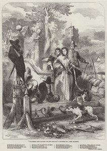 Hudibras and Ralpho in the Stocks by John Gilbert