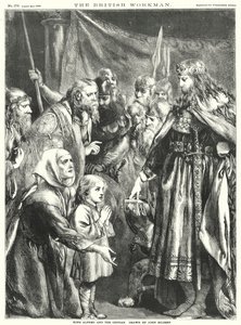 King Alfred and the Orphan by John Gilbert