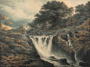 A Cascade at Evening