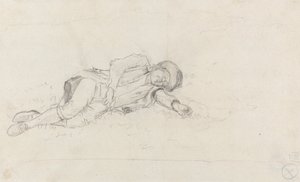 Man Sleeping Outdoors by John Glover