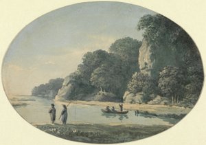 River with Fisherman, 1792 by John Glover