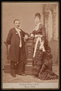 Portrait of Henry Gass 1835-1884 and Wife Emma Dibble, November 1880 by John Goldin