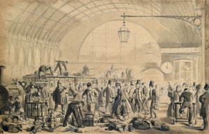 Christmas Eve at Kings Cross Station by John Gordon Thomson